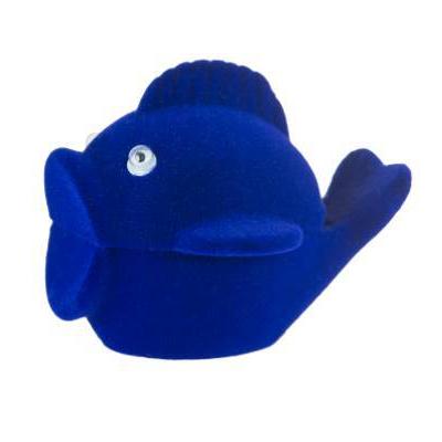 Футляр бархатный Рыбка синий 42360