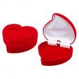 Футляр бархатный 'Сердце с розой' красный 42262