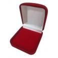 Футляр под кольцо, серьги красный квадратный 42459
