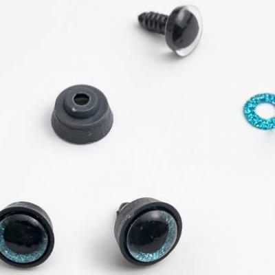 Глазки для игрушек 12 мм с заглушками (20 шт) Голубой 171823