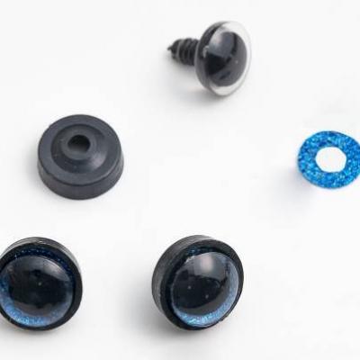 Глазки для игрушек 16 мм с заглушками (20 шт) Синий 171833