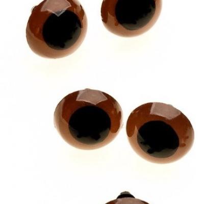 Глазки для игрушек 16 мм с заглушками (20 шт) Темно-коричневый 171931