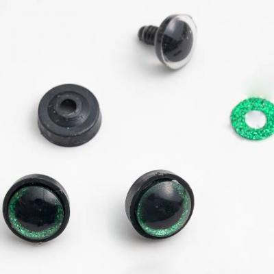 Глазки для игрушек 16 мм с заглушками (20 шт) Зеленый 171830