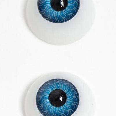Глазки для игрушек 20 мм объемные круглые (10 шт) Голубые 171985