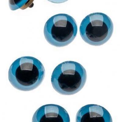 Глазки для игрушек 26 мм с заглушками (10 шт) синий 171844