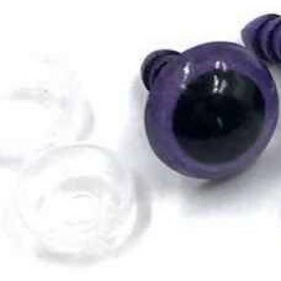 Глазки круглые выпуклые 16 мм фиолетовый 10 шт
