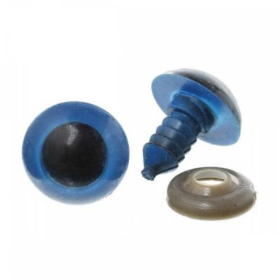 Глазки круглые выпуклые 8 мм синий 10 шт
