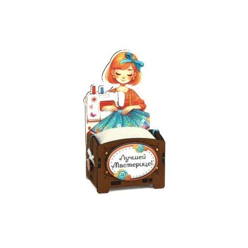 Игольница из дерева 7.5*5.5*13.5 см Лучшей мастерице 154633