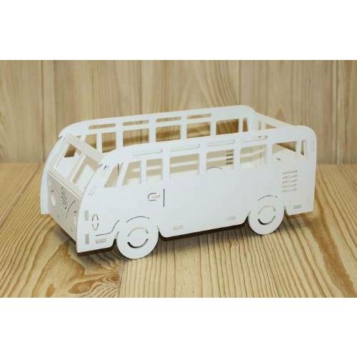 Кашпо деревянное подарочное Автобус (25*11*10.5) Белый 152151