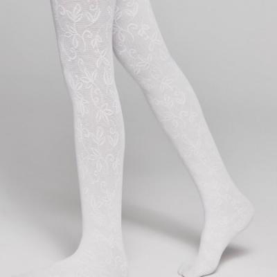 Колготки детские KETTY 104-110 нарядные bianco