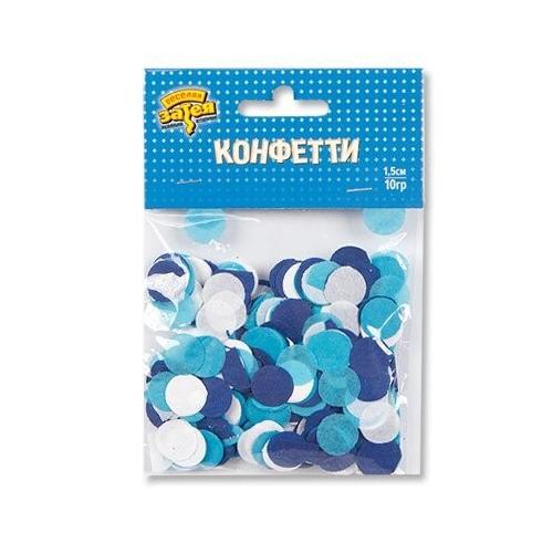 Конфетти Круги тишью ассорти голубое 1501-4086