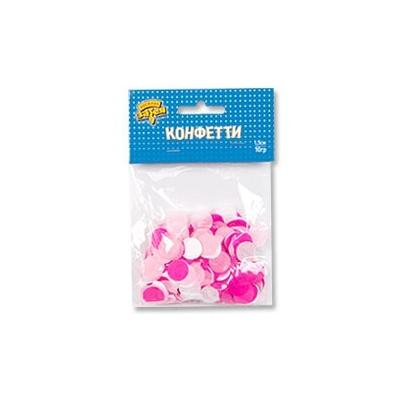 Конфетти Круги тишью ассорти розовое 1501-4087