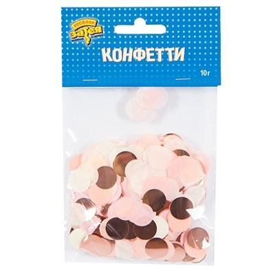 Конфетти Круги тишью фольгированные розовые Микс 10 г 28227