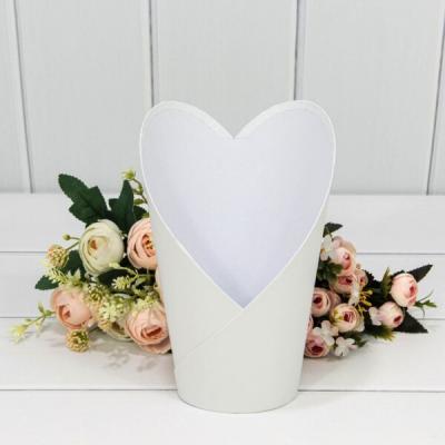 Коробка для цветов 13.5*10*22 см Ваза белая 443296