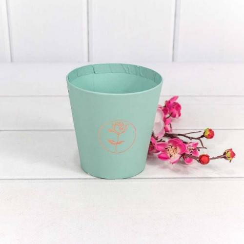 Коробка для цветов конус с тиснением 10.7*10.6 см Тиффани 4405829