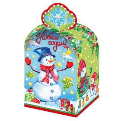 Коробка картонная для сладких подарков 11.5*11.5*18 см Акварель 1 кг
