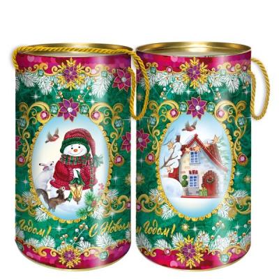 Коробка картонная для сладких подарков 12*22 см Изумрудная 1 кг