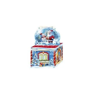 Коробка картонная для сладких подарков 14.5*10*12 см Снежный шар 0.8 кг