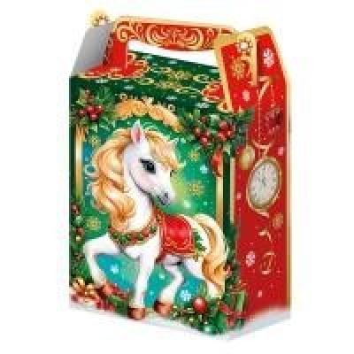 Коробка картонная для сладких подарков 14*8*19.5 см Огоньки 1 кг