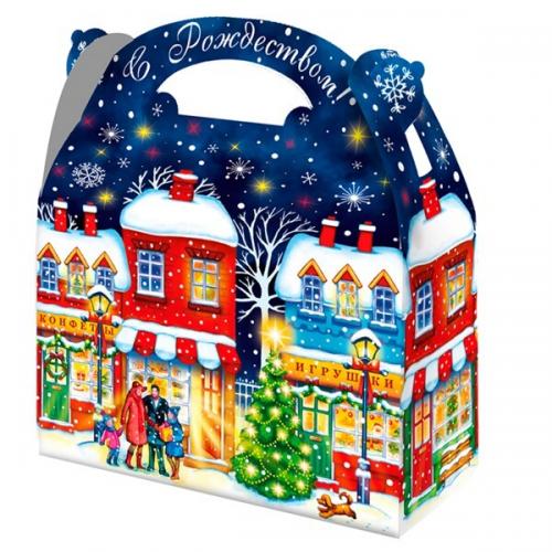 Коробка картонная для сладких подарков 22*9*20 см Ретро NEW 1.5 кг