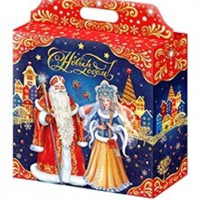 Коробка картонная для сладких подарков 33*11*33 см Сюжет 4 кг