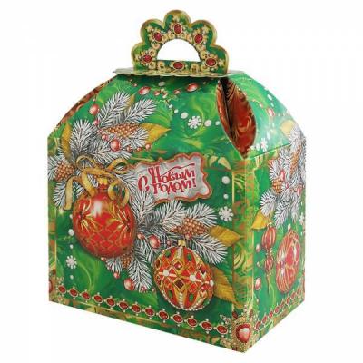 Коробка картонная для сладких подарков с тиснением 16*10*19 см Ларец 1 кг