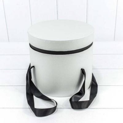 Коробка подарочная Круг 22,5*20 Однотонный Белый