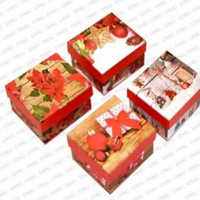 Коробка подарочная Квадрат 9,5*9,5*5,5 Новгодняя