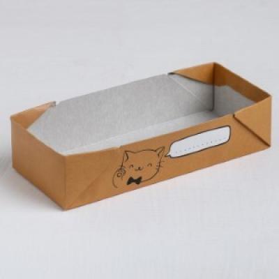 Коробка самосборная 16*7*4 см Крафт для печенья 57216