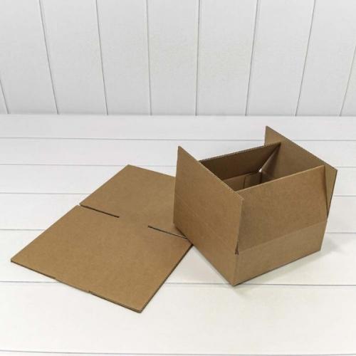Коробка самосборная 20*20*7 см Из гофрокартона 441290