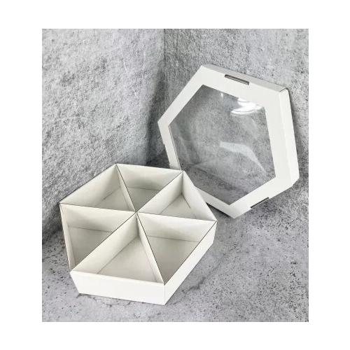 Коробка самосборная 22*22*6 см Белый крышка/дно 517777