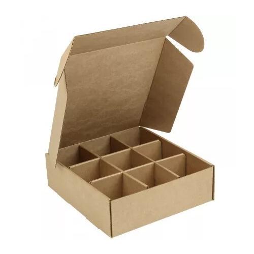 Коробка самосборная 22*24*7 см Бурый с разделителями 517772