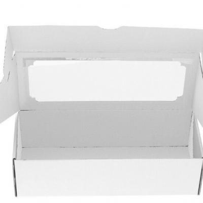 Коробка самосборная 23*14.5*9 см Белый с окном 51740