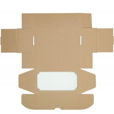 Коробка самосборная 23*14.5*9 см Бурый с окном 51741