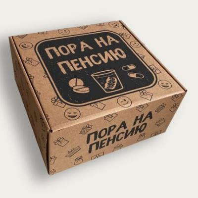 Коробка самосборная 25*24*12 см Пора на пенсию 58022