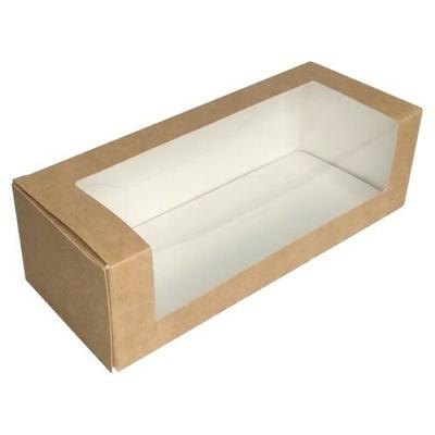 Коробка самосборная Крафт с окном 20*8*6см Цена за 1 коробку 51723