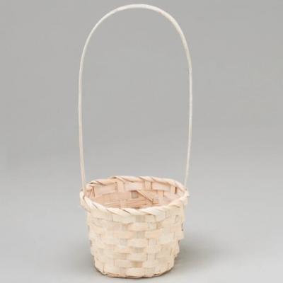 Корзина плетеная (бамбук) D13*H9.5/28 см Белый 50146