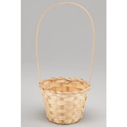 Корзина плетеная (бамбук) D13*H9.5/28 см Натуральный 50011