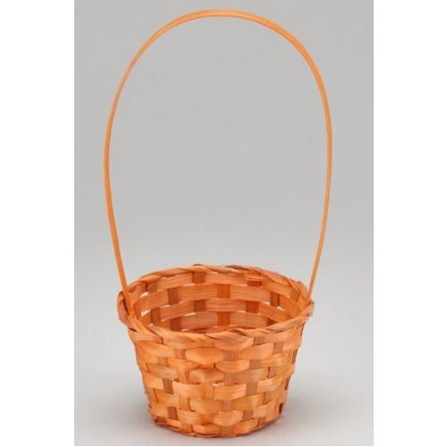 Корзина плетеная (бамбук) D13*H9.5/28 см Оранжевый 50012