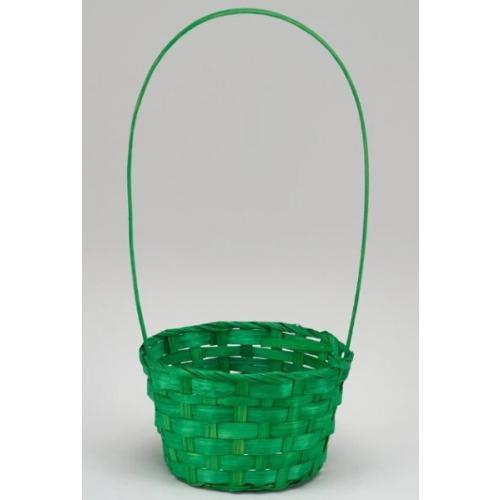 Корзина плетеная (бамбук) D13*H9.5/28 см Зеленый 50009