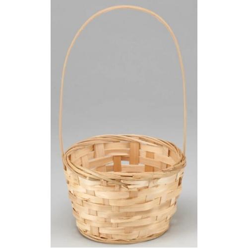 Корзина плетеная (бамбук) D17*H9*НН30 см Натуральный 50018