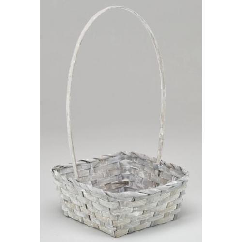 Корзина плетеная (бамбук) D18*18*H8/32 см Серый 50019