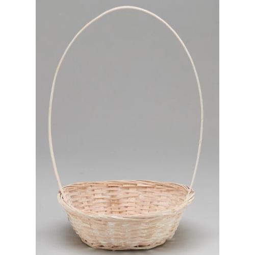 Корзина плетеная (бамбук) D19*H5/31 см Белый 50021