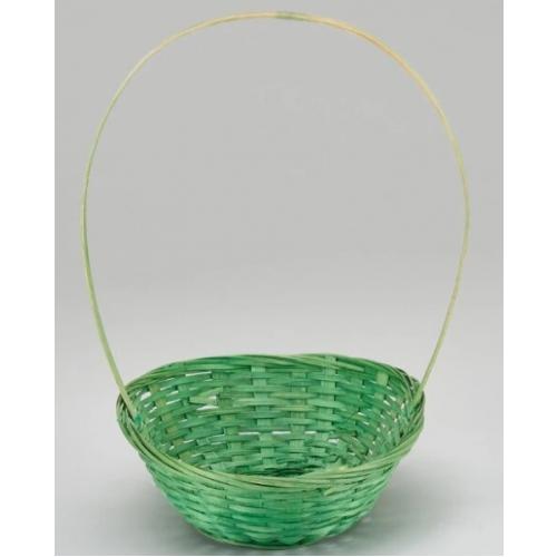 Корзина плетеная (бамбук) D19*H5/31 см Зеленый 50022