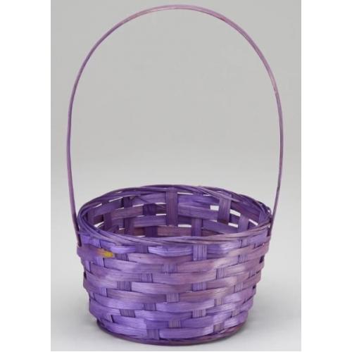 Корзина плетеная (бамбук) D19*H9.5*HH32 см Фиолетовый 50020