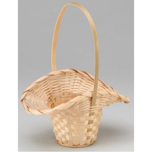 Корзина плетеная (бамбук) D21*13*H14/29 см Натуральный 50028