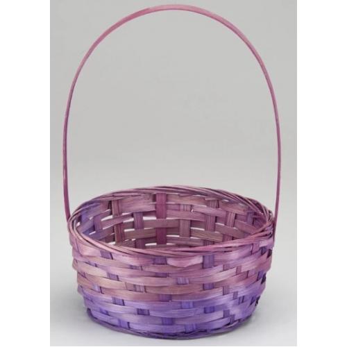 Корзина плетеная (бамбук) D21*H10*HH34 см Фиолетовый 50027