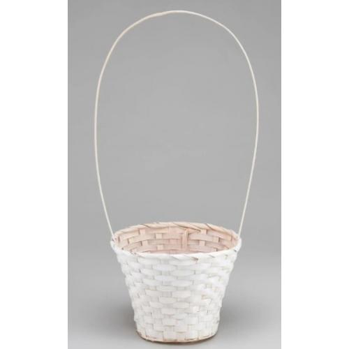 Корзина плетеная (бамбук) D23*H17/53 см Белый 50033