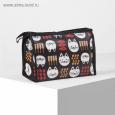 Косметичка 22*14*6 см Коты черный/бежевый 572185