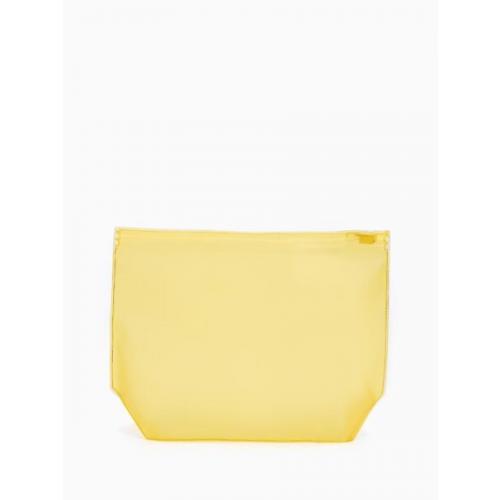 Косметичка для бассейна с застёжкой зип-лок, без рисунка, прозрачная/жёлтая 574662